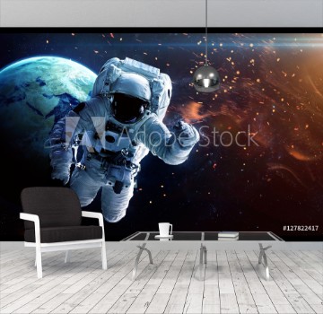 Bild på Deep space art Nebulas planets galaxies and stars in beautiful composition Awesome for wallpaper and print Elements of this image furnished by NASA